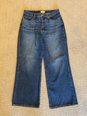 Women’s LOFT Rivete Petite High Rise Relaxed Wide Leg Jeans SIZE 27P